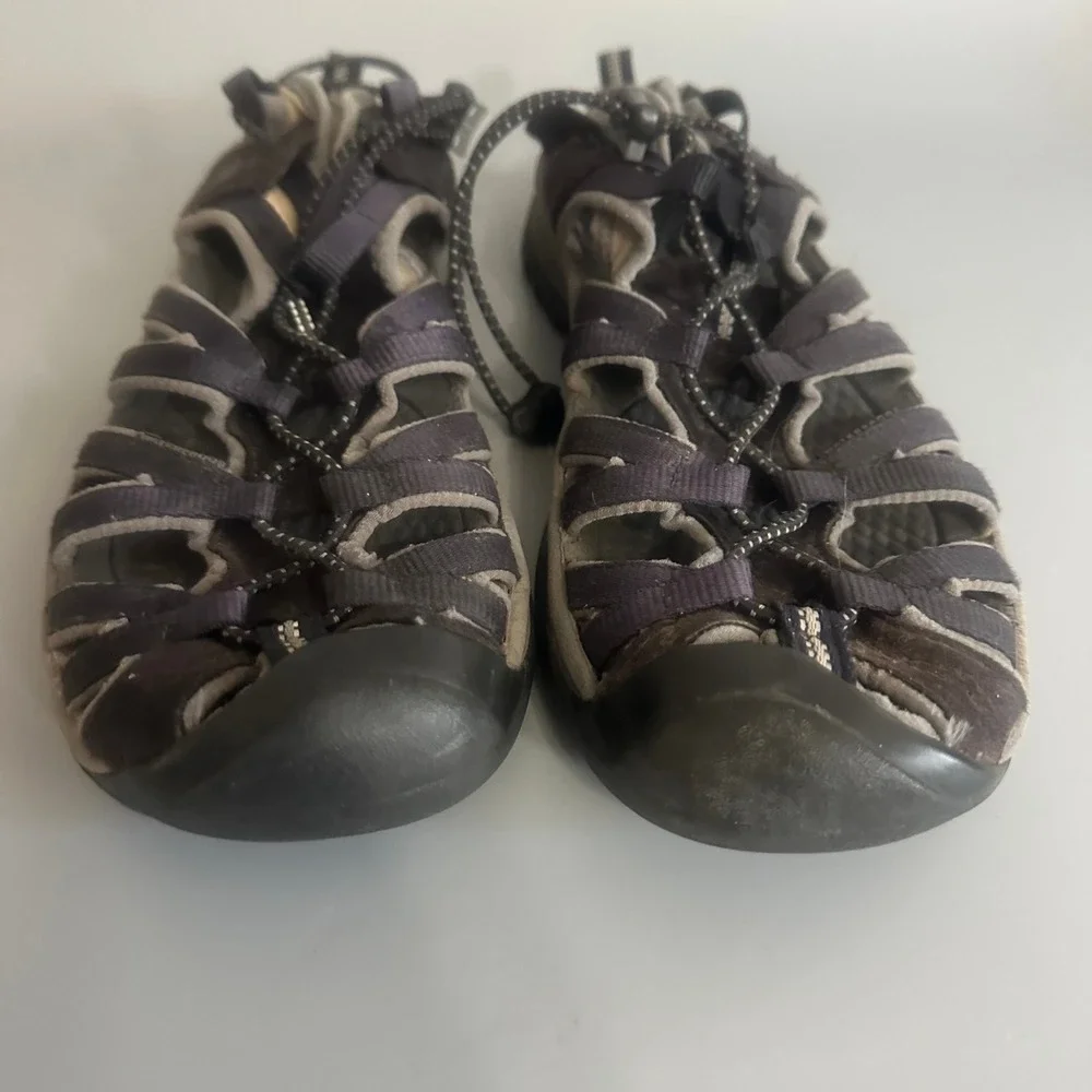 Keen Whisper Sandals Womens 9.5 Dark Grey Purple Waterproof Hiking Sport Shoes